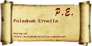 Polednak Ernella névjegykártya